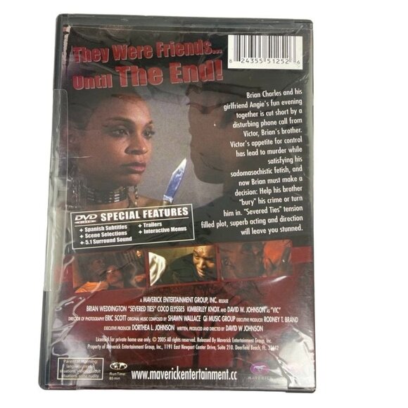 Severed Ties Drama Mystery DVD 2005 u NR Brian P Weddington David W Johnson Coco - Picture 2 of 2